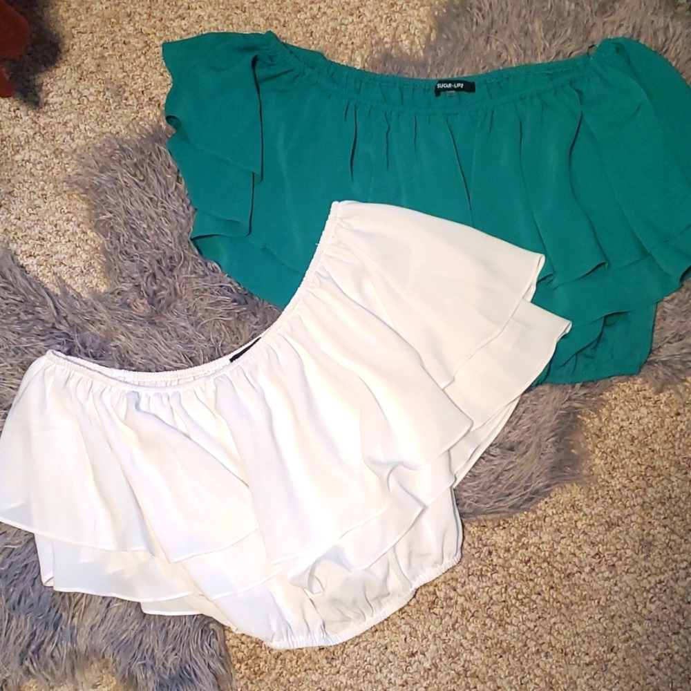 SOLD!!!💋BUNDLE of ruffle crop top!!!